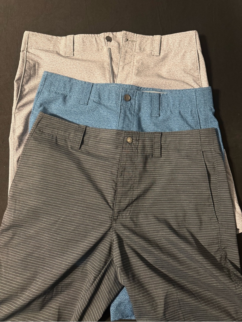 Callaway Men's Hybrid Golf Shorts Trio - Gray, Blue, Light Gray